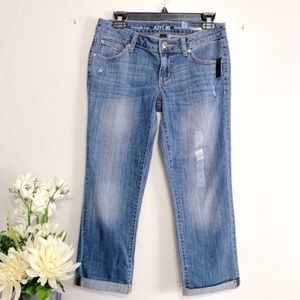 Apt.9 Women's Modern Fit Straight Leg Crop Cuffed Jeans